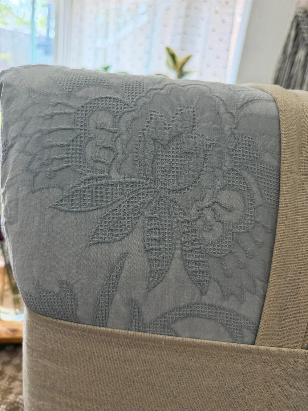 The Texture Collection King Comforter Set - Light Gray Floral 3 piece comforter